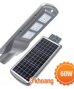 Đèn năng lượng mặt trời liền thể 60W 3 khoang NLLT-60W